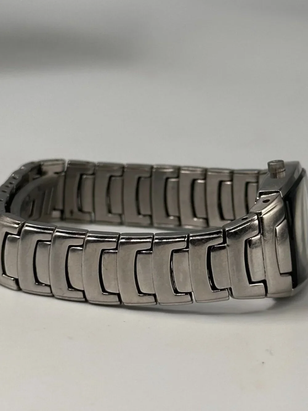 Bulova Watch Women Silver Tone Black Dial 96P15 New Battery 6.75